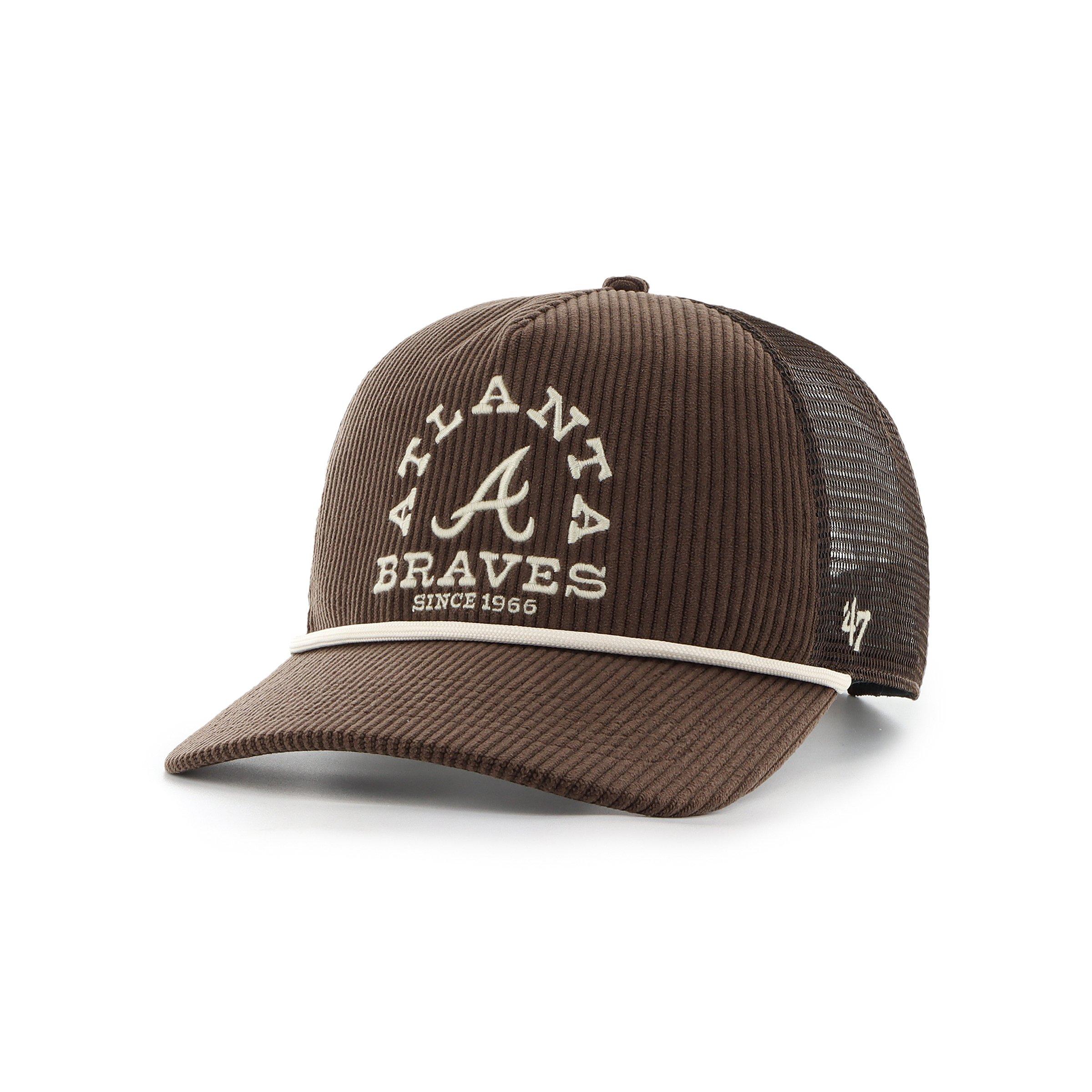 47 Atlanta Braves Ranchero Mesh Hitch Snapback Hat - Brown - BROWN